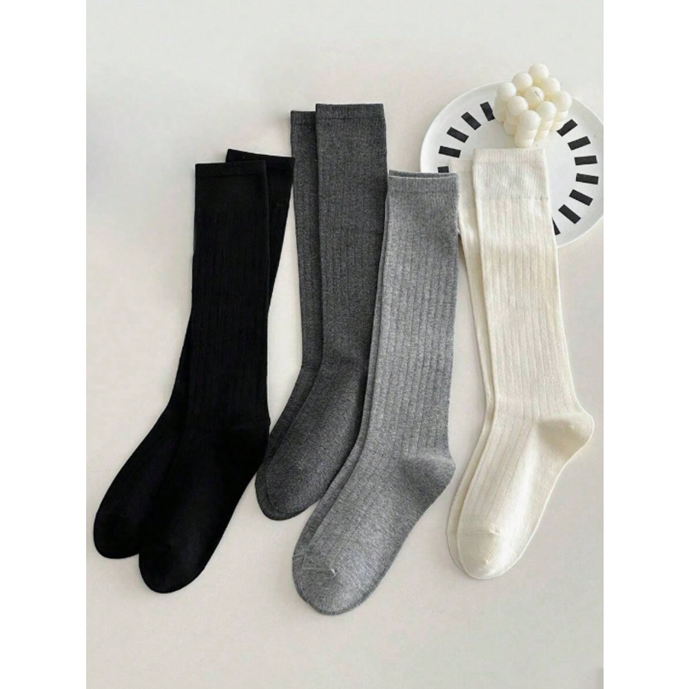Knee Sleeve Pair - 여성용 빈티지 니트 레그 워머, 신축성