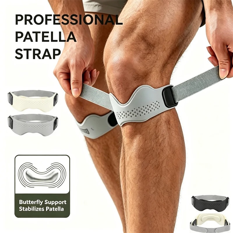 Knee Sleeve Pair - 1/2Pcs 실리콘 슬개골 힘줄 지지대 스트랩